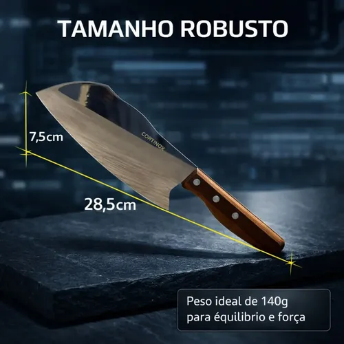 kafuka　904545 Faca Thika Bravo Santoku Marrom 1 Peça 20cm | MercadoLivre