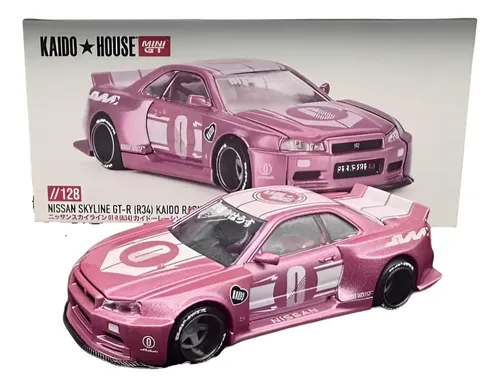 Gt R R34 Syline Model Pink Skyline Gtr R34 Racing Factory V1 Pink Mini Gt Kaido House Rosa | Meses ...