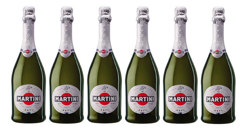 Pack De 6 Vino Espumoso Martini Asti Moscato 750 Ml