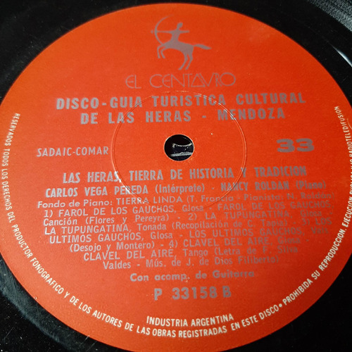 Sin Tapa Disco Carlos Vega Pereda Las Heras Tierra Histor F0