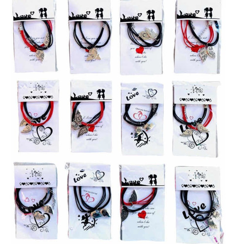 10 Pulsera Dúo San Valentin, Amor Y Amistad, Recuerdos