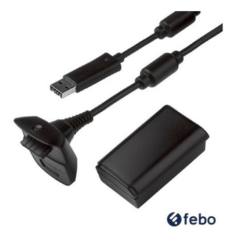 Xbox 360 Cable Cargador + Bateria Para Joystick Control Febo
