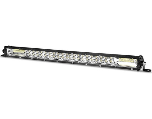 Barra Led Neblinero Blanco+ambar Slim 180w Strobo Doble Fila