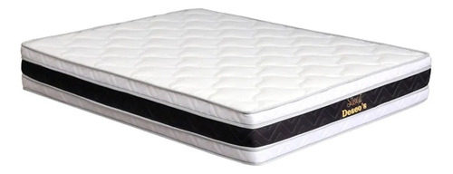 Colchón Deseos Ortopédico Espuma D45 180x200x29 Doble Pillow Color Negro Y Gris