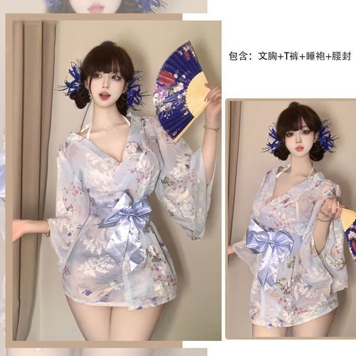 Vestido De Kimono Sexy Con Cuello En V Profundo De Estilo Ja