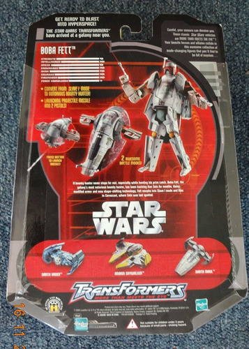 Transformers Star Wars Boba Fett Slave 1 Hasbro 2006 (Usado)