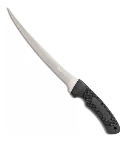 Cuchillo Para Filetear Trento Fisherman Xl Funda Acero Inox Color Negro