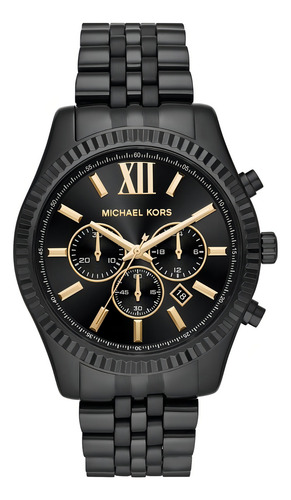 Relógio Michael Kors Mk8603 Lexington Preto Original