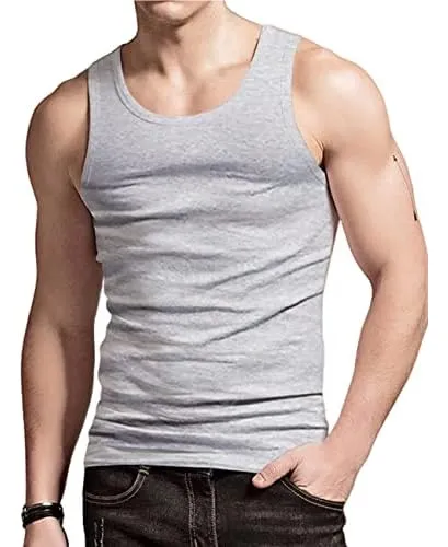 Camisetas sin manga hombre algodon sale
