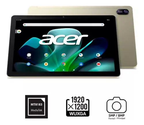 Tablet Acer Android 12 Mediatek Mt8183 128gb 4gb 10.1 Gps Color Gris