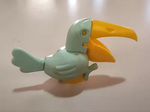 Miniatura Antiga Boneco Pássaro Brinquedo Kinder Ovo Coleção