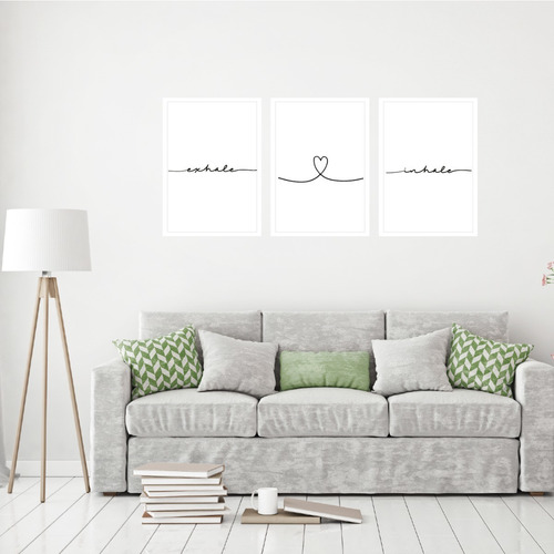 3 Cuadros Modernos - Tríptico - Amor 30x45