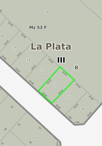 Terreno Venta 10.91x19.22 Mts - 210 Mts 2 Totales- Barrio Gambier