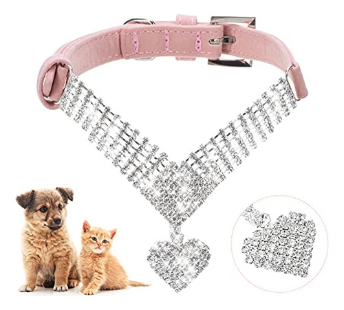 Collar Perro Rhinestone - Gatos Niñas, Ajustable, Joyas,