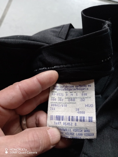 Pantalón Hugo Doss 29x29 Gris Obscuro D Hombre (Usado)