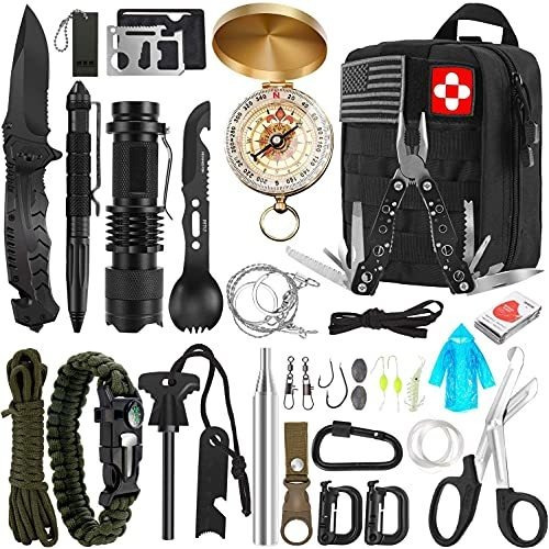 Kit Supervivencia Equipo Camping Profesional 32 En 1