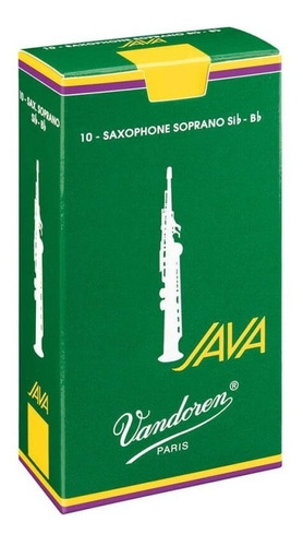 3 Palhetas Vandoren Java Verde Sax Soprano 1,5 / 2 / 2,5 / 3