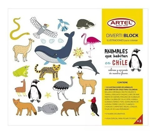 Block Artel Ilustrado En La Animales Chilenos