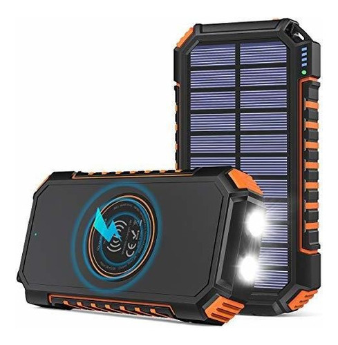 Cargador Solar Inalámbrico De 26800 Mah, Cargador Portátil