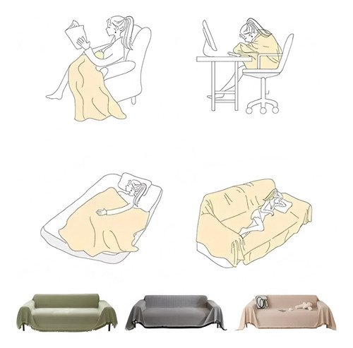 Funda Cubre Sillones Sala Sofa Protector Elástico 1.8*2.3m