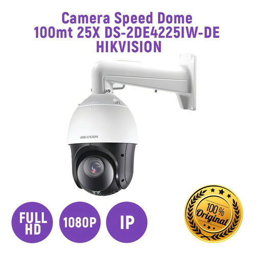 Câmera De Segurança Speed Dome Hikvision Ds-2de4225iw-de T5