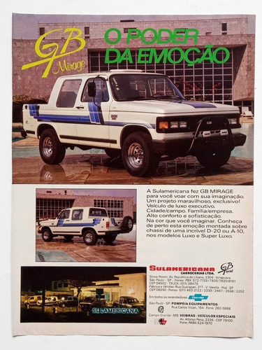 Picape Chevrolet D20 Sulamericana, Propaganda - Frete Grátis