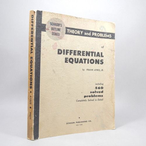 Teoría Y Problemas De Ecuaciones Diferenciales En Inglés Bk1