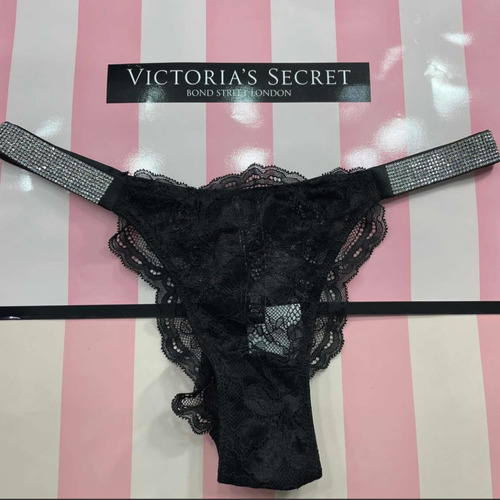 Bombacha Shine De Encaje Con Strass Talle S, Victoria Secret