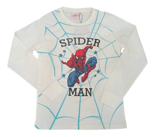 Franela Spiderman Hombre Araña Manga Larga Marvel  Niño 