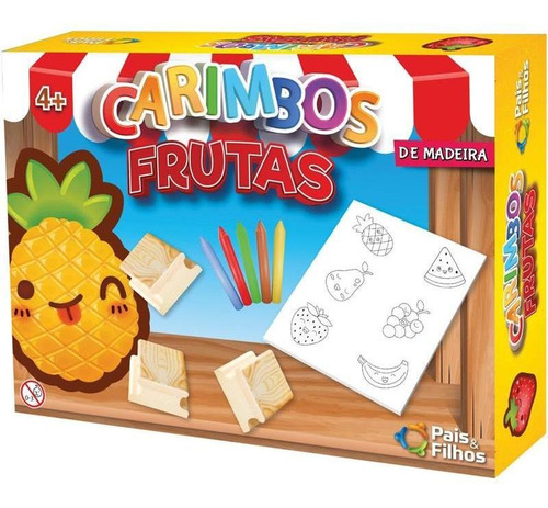 Carimbo Frutas - Pais E Filhos Tinta Preta