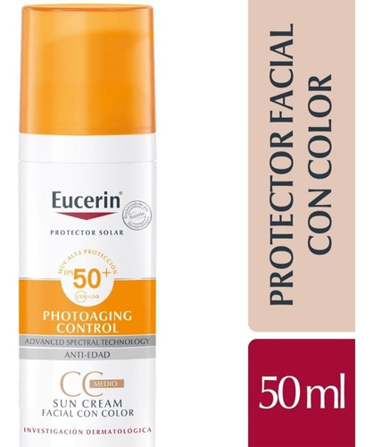 Protector Solar Eucerin Sun Cc Cream Fps50+ Con Color X 50ml