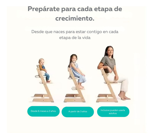 Papu Baby Asiento Para Bebé Para Silla Alta Convertible Color Marrón claro Asiento Para Silla Alta