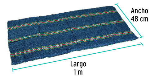 Jerga Azul Sarga Ligera De 1 M X 48 Cm Klintek 57106 Azul