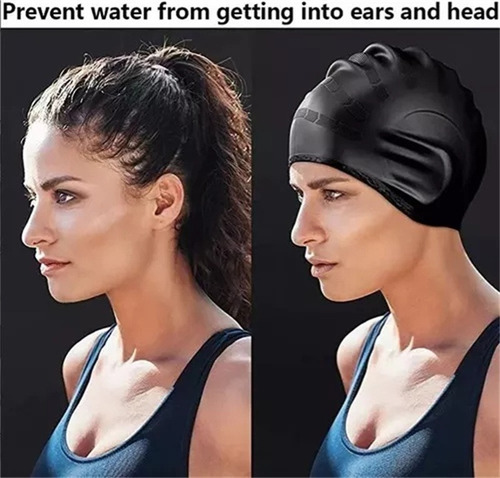 Gorro Natación Unisex Silicona Piscina Baño Impermeable 2pcs