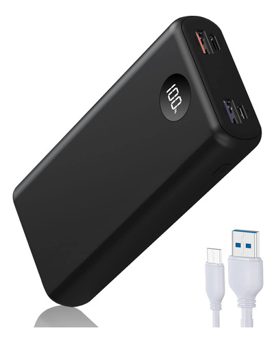 Power Bank 30000mah Batería Externa Carga Rápida 20w Pd Con