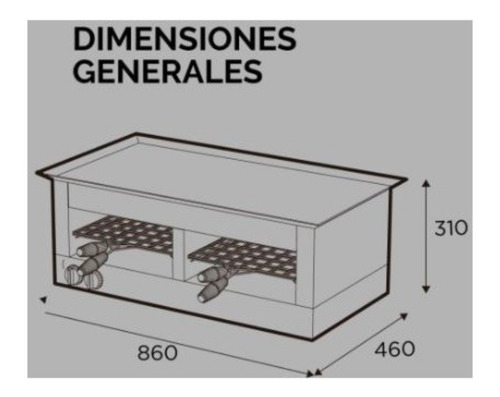 Imagen 4 de 7 de Carlitero Doble Acero Con Plancha Sol Real Gas 038 - Oferta!