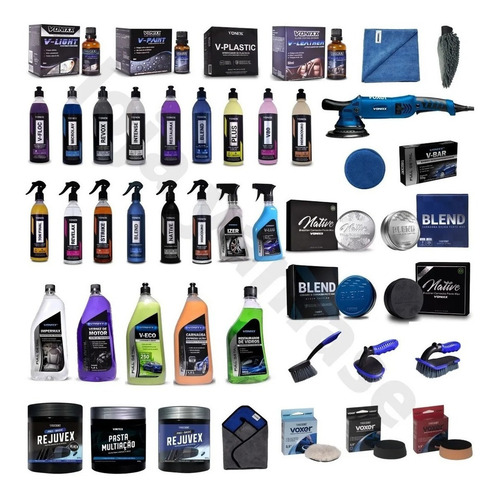 Kit Polimento Automotivo Vonixx Vhp V-polish V-finish 500ml 127/220v