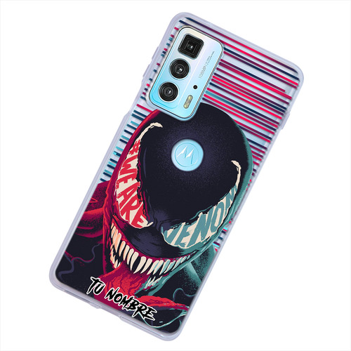 Funda Para Motorola Venom Spiderman Con Tu Nombre