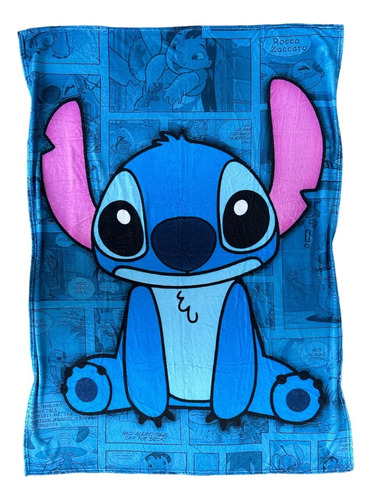 Frazada Comoda Y Super Linda Lilo Y Stich 1,60x1,10cm Lilo Y Stich Blanco