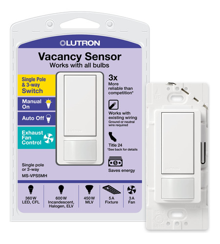 Lutron Maestro - Interruptor De Sensor Solo Vacante | 5 Amp.