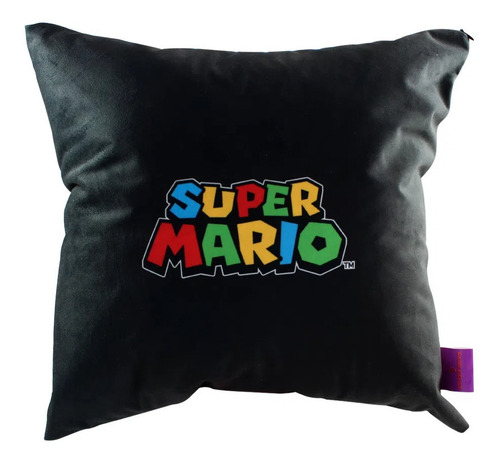 Imagem 1 de 3 de Almofada Veludo 40cmx40cm Super Mario World