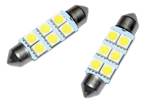 Torpedo Led 39mm 6 Smd 3528 Branco 24v (2 Unidades)