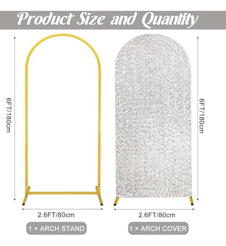 Juego De Soporte De Arco De Metal Y Cubierta, 1 Funda De Fon