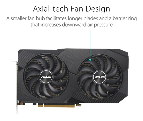 Asus Dual Amd Radeon Rx 6600 8gb Gddr6 Gaming Graphics C...