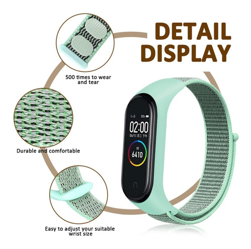 Pulsera Correa Manilla Nylon Para Xiaomi Mi Band 3 4 5 6 7