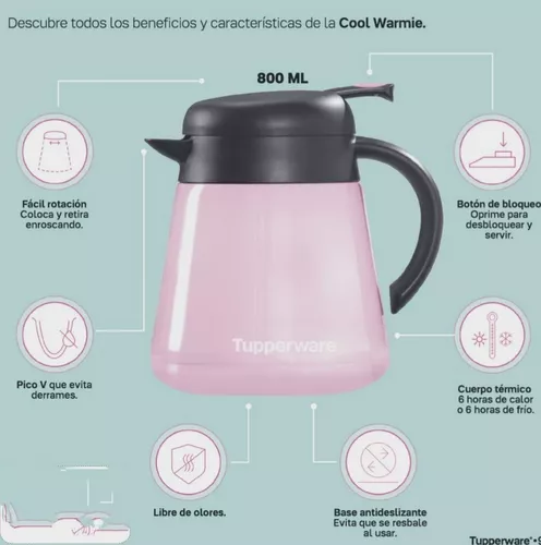 Tupperware en Tandil - Laura - NUEVO!!! Vaso Térmico Fucsia 360 ml para  mantener frío ó calor.