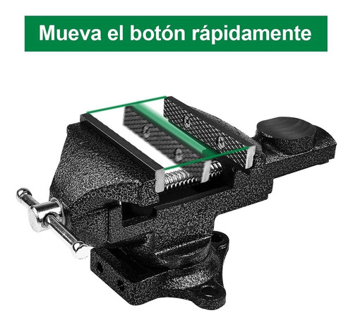 Tornillo De Banco 3 Pulgadas Base Giratoria 360 Grados