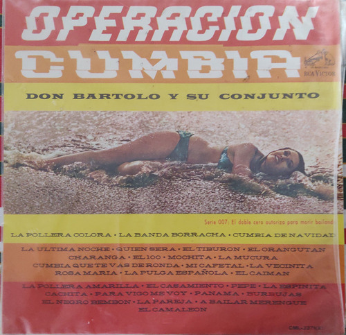 Vinilo Lp De Don Bartolo Y Su Conjunto Operación Cumb(xx1138