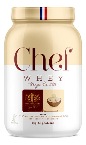 Chef Whey Protein Gourmet Paris 6 Zero Lactose 800g Sabor Coco Com Leite Condensado