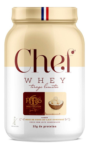 Chef Whey Protein Gourmet Paris 6 Zero Lactose 800g Chef Sabor Coco Com Leite Condensado